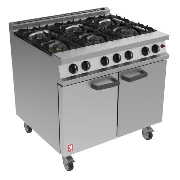 Picture of Falcon 6 Burner Dominator Plus Oven Range G3101 Natural Gas with Castors