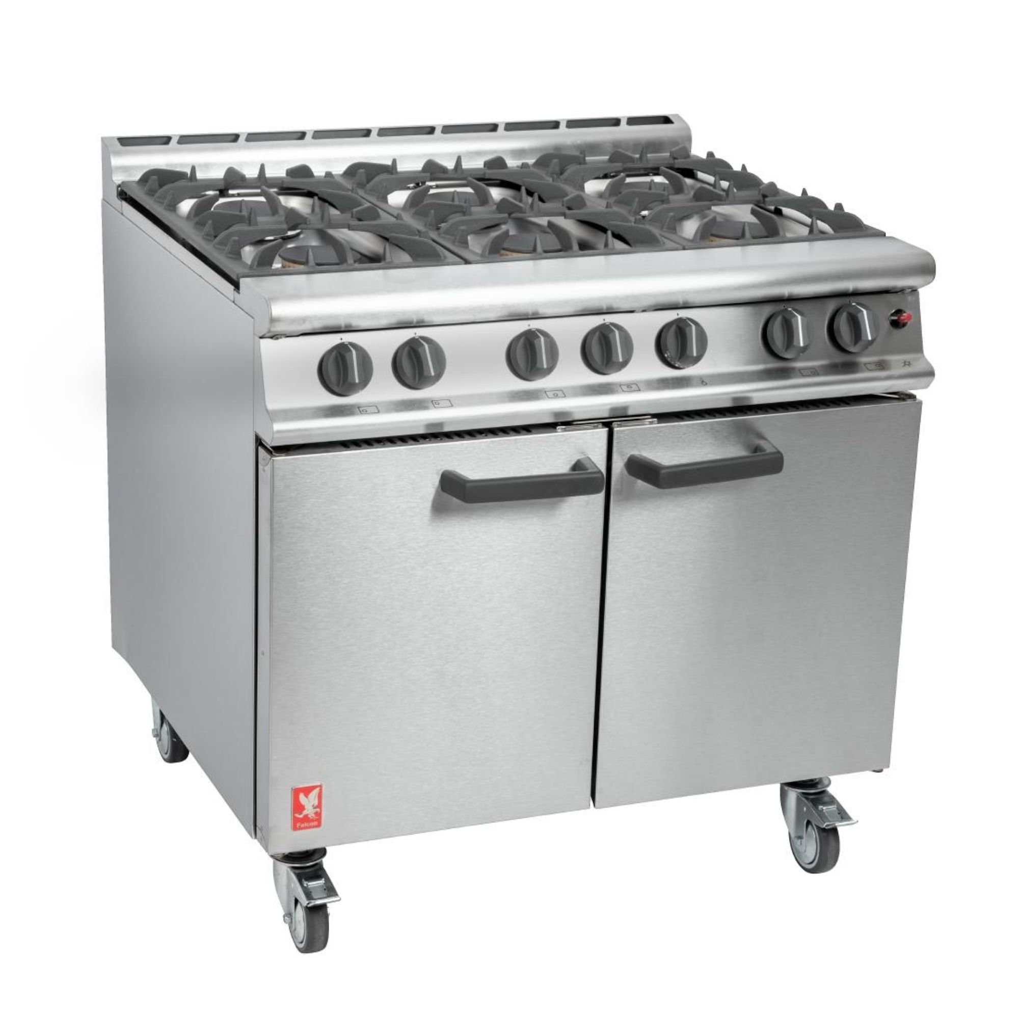 Picture of Falcon 6 Burner Dominator Plus Oven Range G3101 Natural Gas with Castors