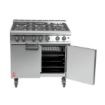 Picture of Falcon 6 Burner Dominator Plus Oven Range G3101 Natural Gas with Castors