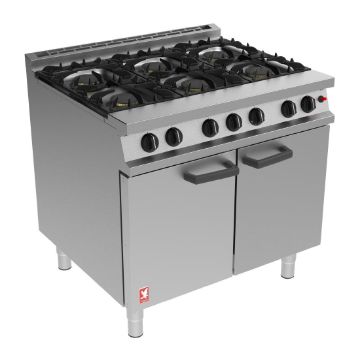 Picture of Falcon 6 Burner Dominator Plus Oven Range G3101 Natural Gas with Feet