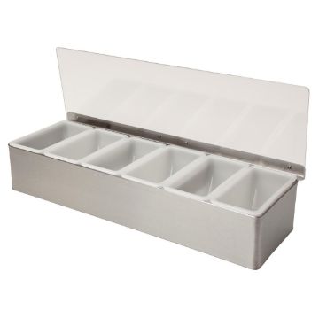 Picture of Beaumont 6 Compartment Condiment Holder Stainless Steel