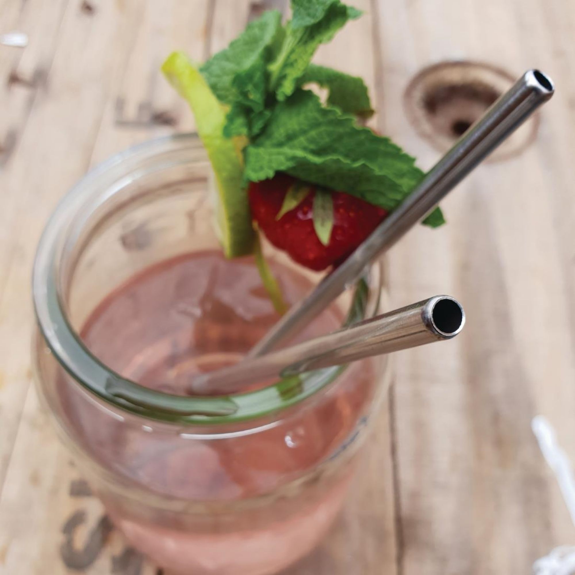 Picture of Beaumont Stainless Steel Metal Straws 8.5" (25 Pack)