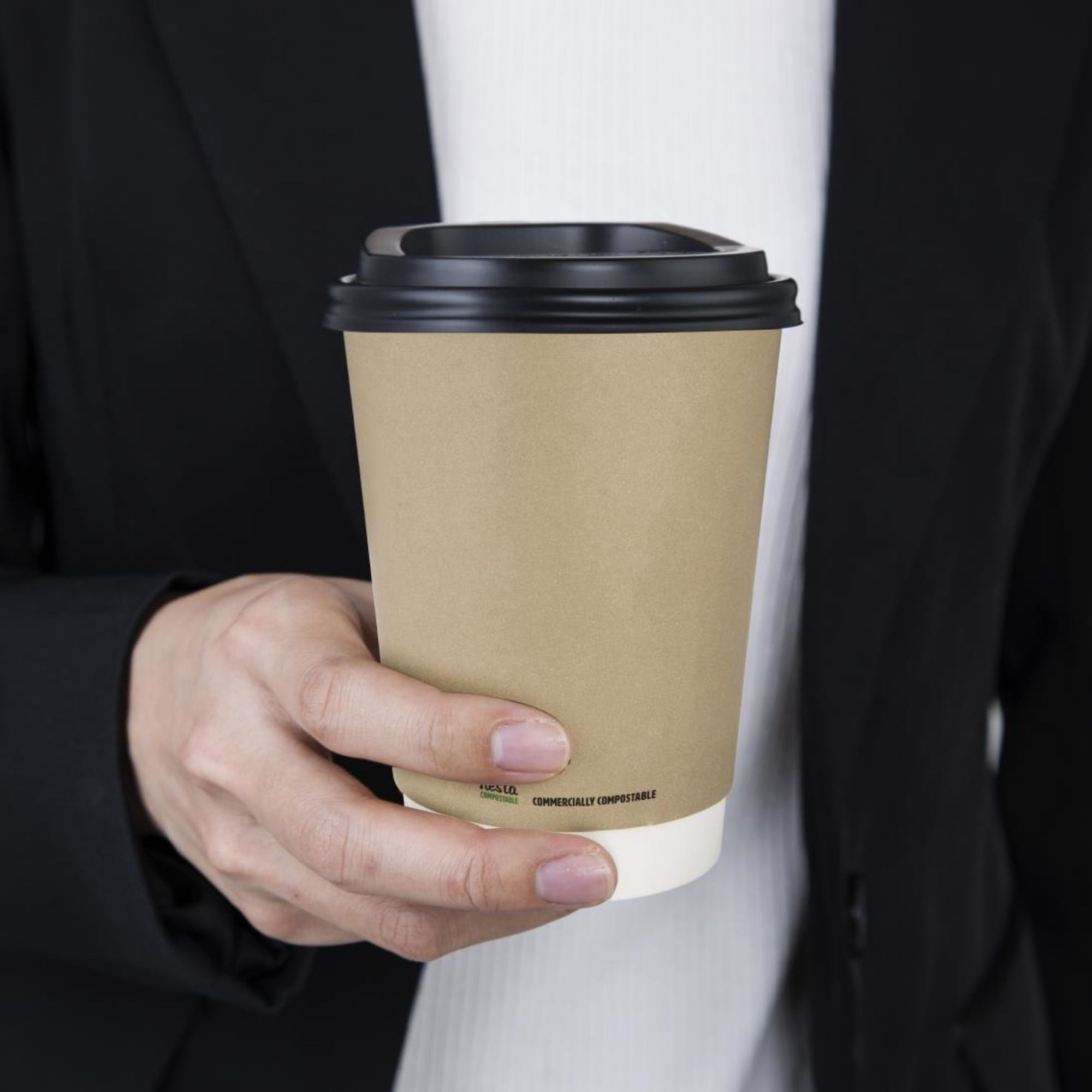 Picture of Fiesta Compostable Coffee Cups Double Wall 340ml (500 Pack)
