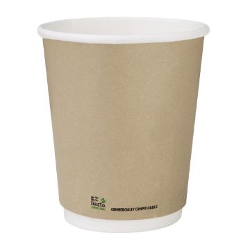 Picture of Fiesta Compostable Coffee Cups Double Wall 227ml / 8oz (500 Pack)