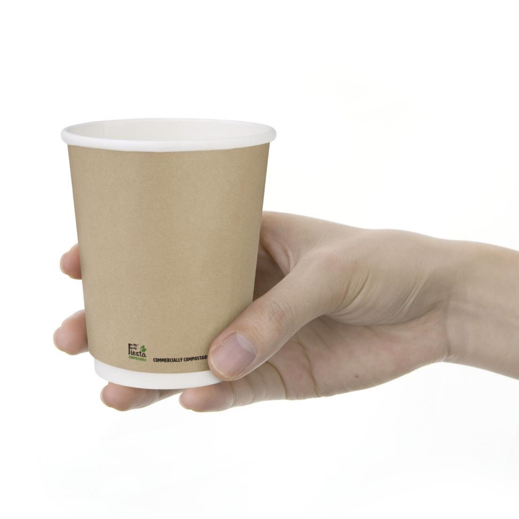 Picture of Fiesta Compostable Coffee Cups Double Wall 227ml / 8oz (500 Pack)