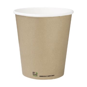 Picture of Fiesta Compostable Coffee Cups Single Wall 340ml / 12oz (1000 Pack)