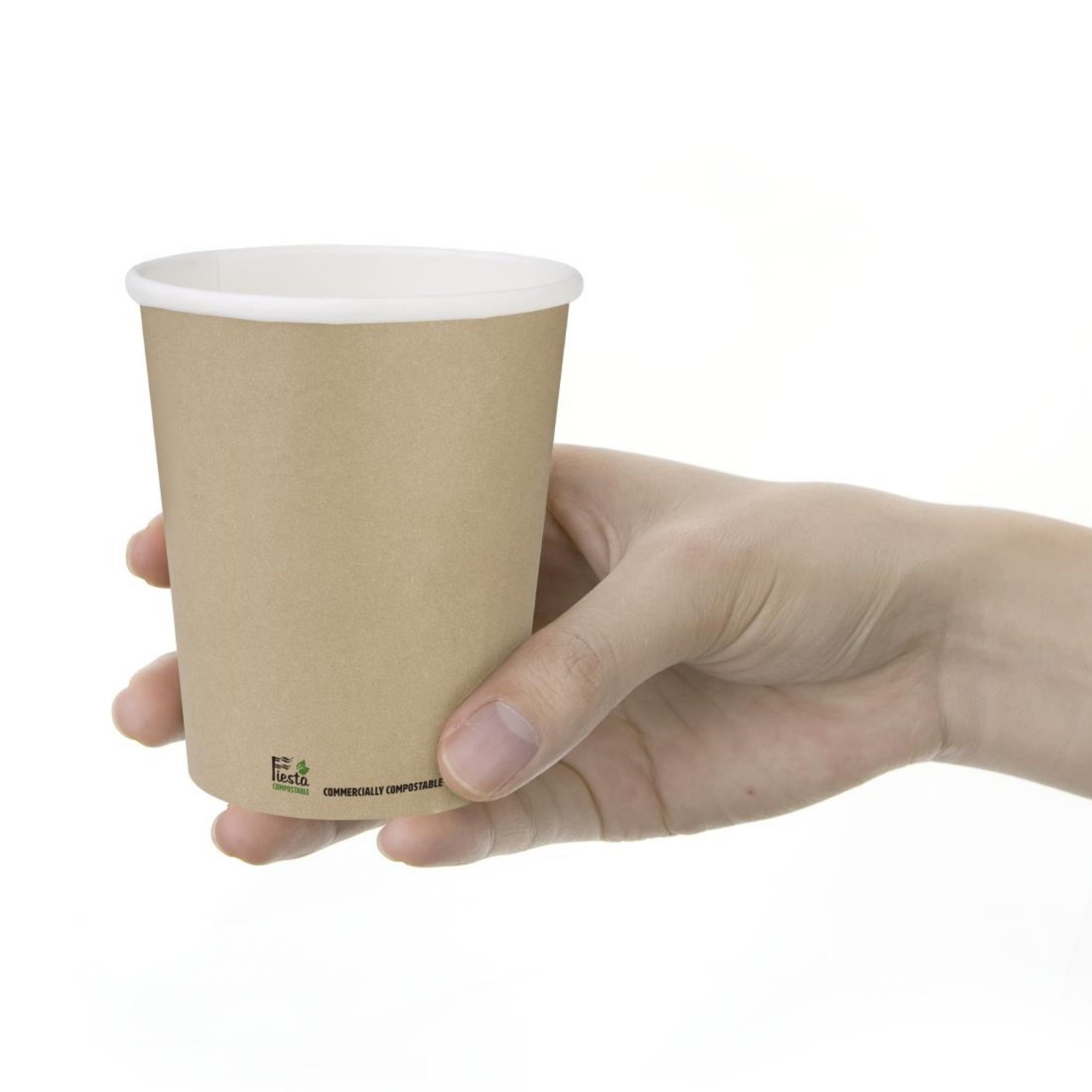 Picture of Fiesta Compostable Coffee Cups Single Wall 8oz (1000 Pack)