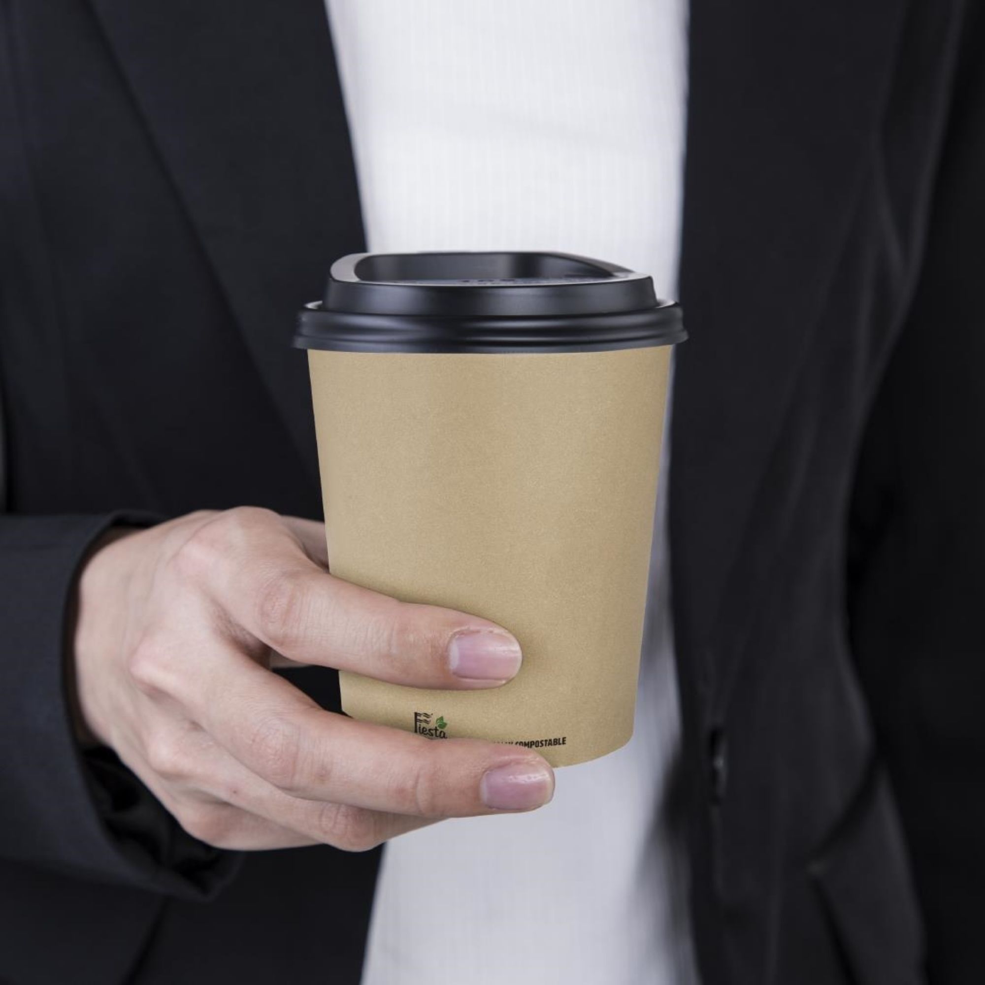 Picture of Fiesta Compostable Coffee Cups Single Wall 8oz (1000 Pack)