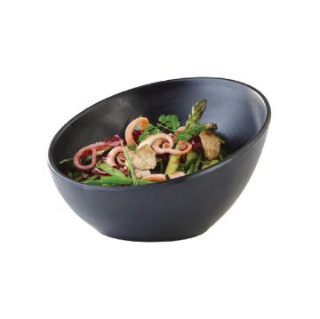 Picture of APS Zen Melamine Round Sloped Bowl Black 300ml