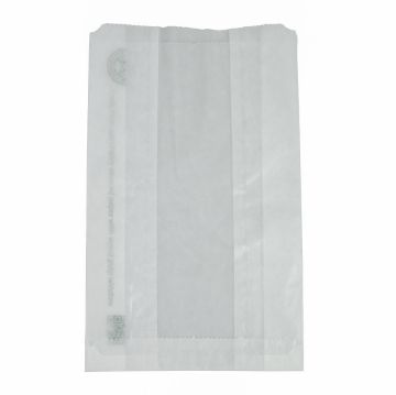 Picture of Vegware Compostable Glassine Hot Food Bags With NatureFlex Window Large ( 500 Pack)