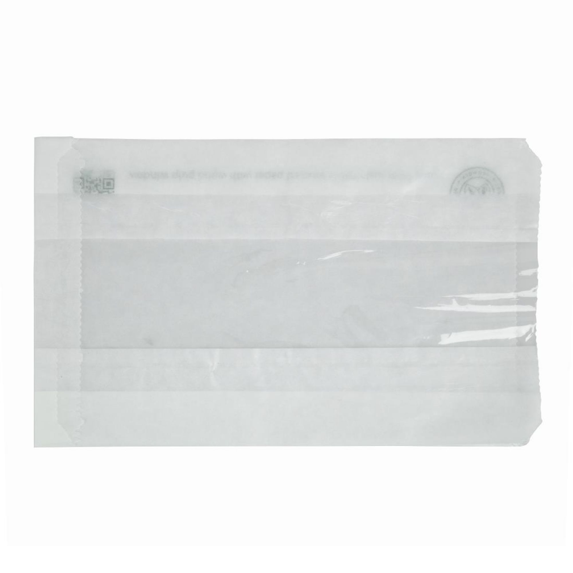 Picture of Vegware Compostable Glassine Hot Food Bags With NatureFlex Window Large ( 500 Pack)