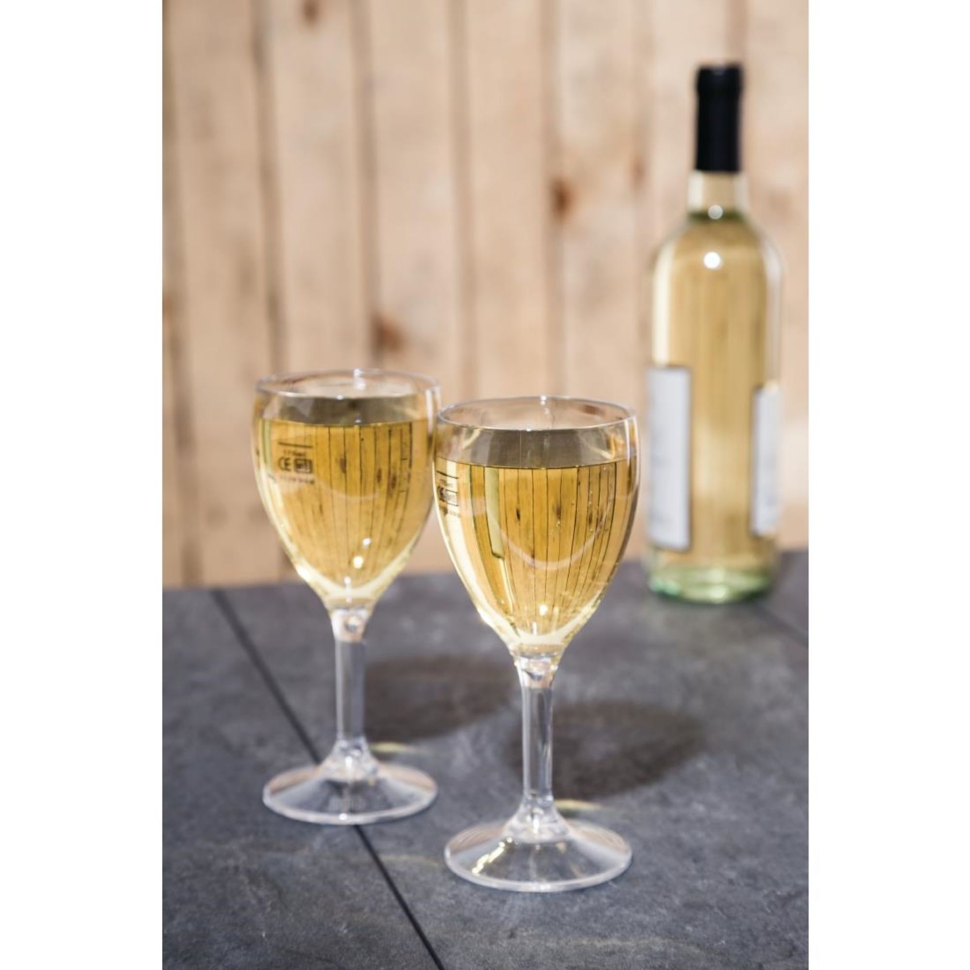 Picture of BBP Polycarbonate Wine Glasses 255ml CE Marked at 175ml (12 Pack)