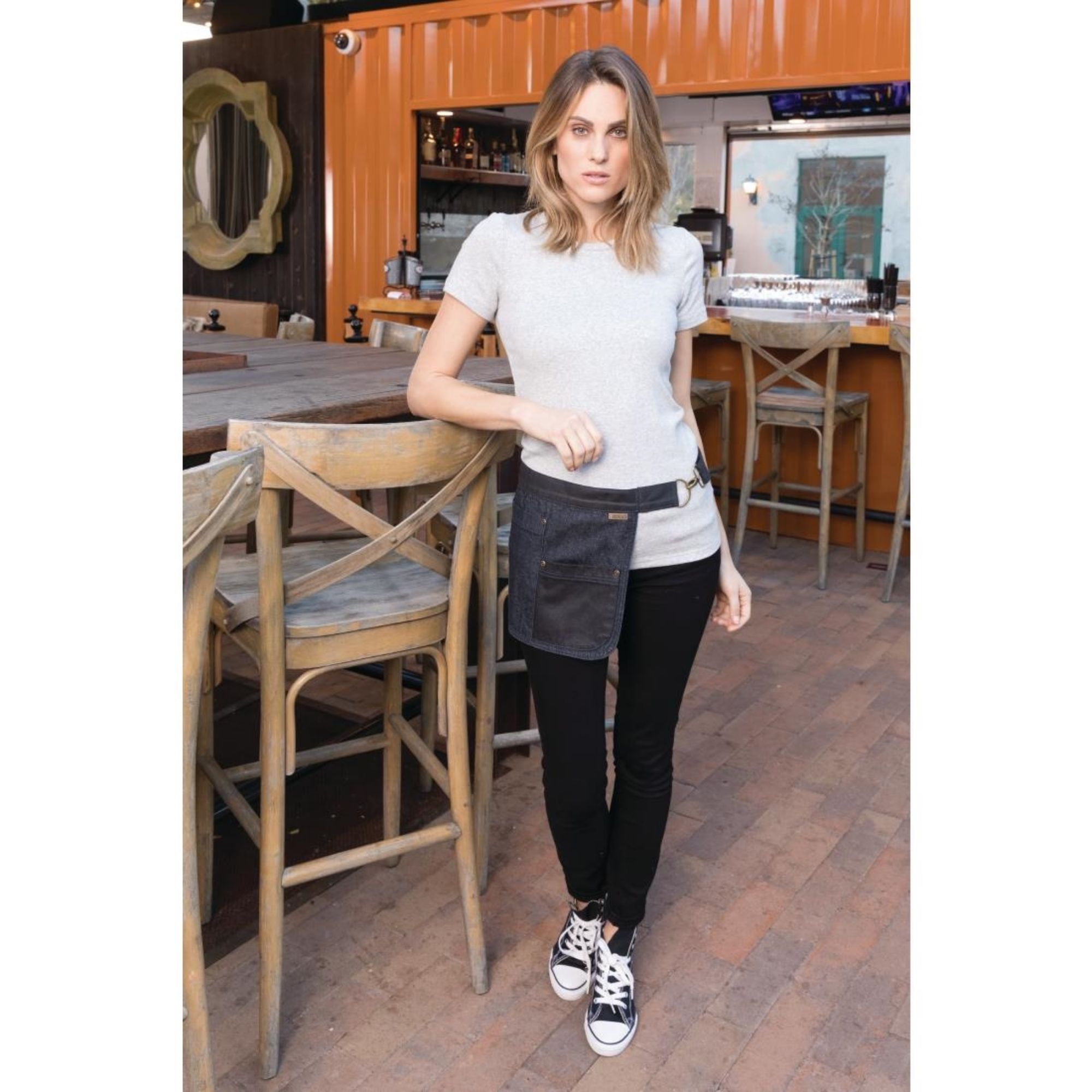 Picture of Chef Works Urban Indy Hipster Apron Navy/Black