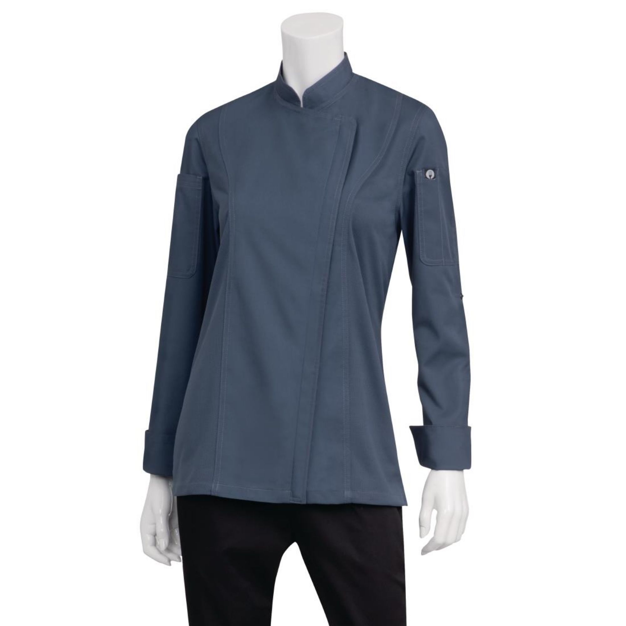 Picture of Chef Works Hartford Womens Chef Jacket Blue 2XL