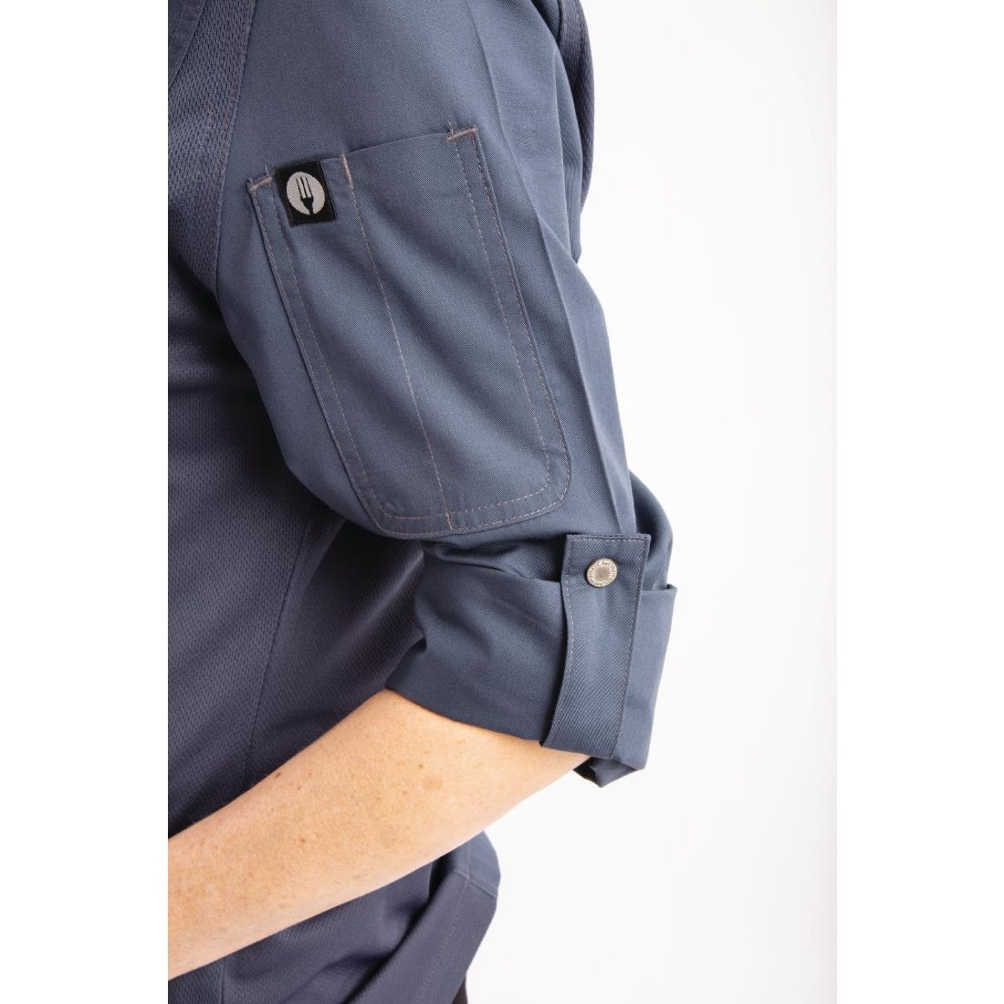 Picture of Chef Works Hartford Womens Chef Jacket Blue M