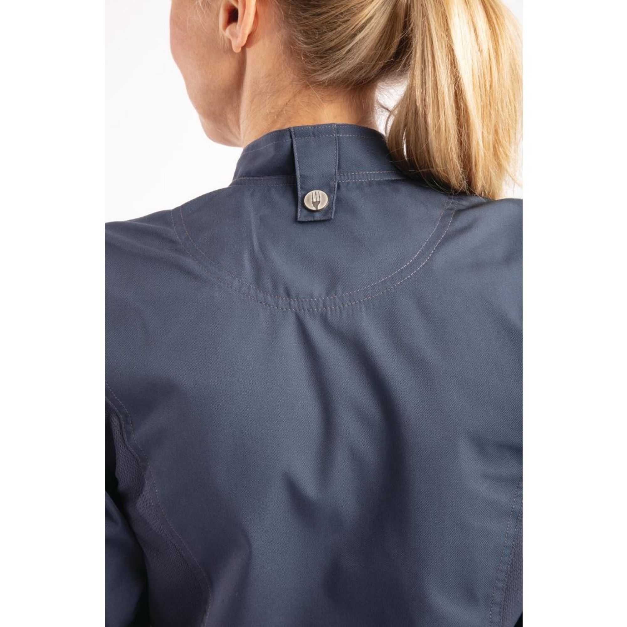 Picture of Chef Works Hartford Womens Chef Jacket Blue XS