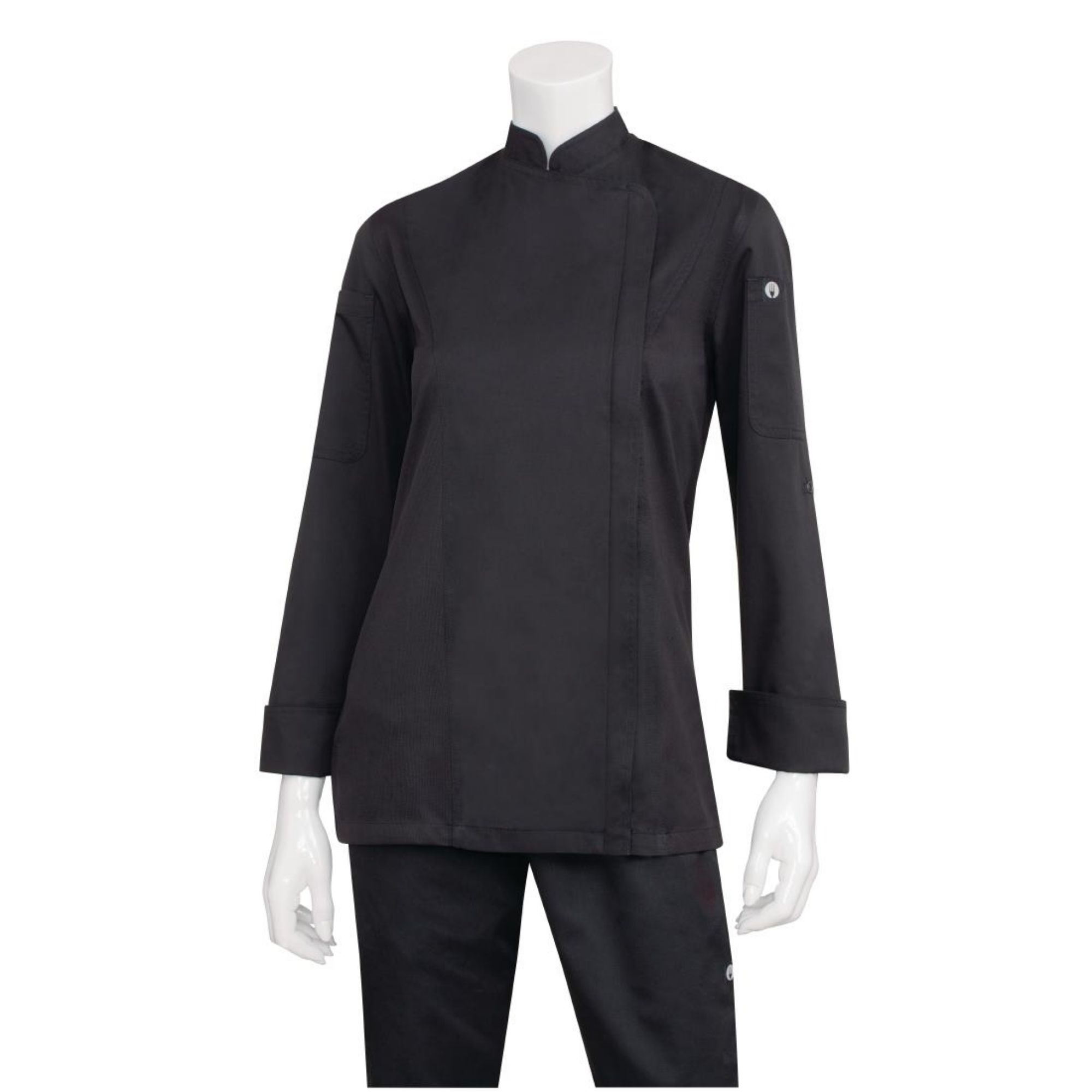 Picture of Chef Works Hartford Womens Chef Jacket Black XS