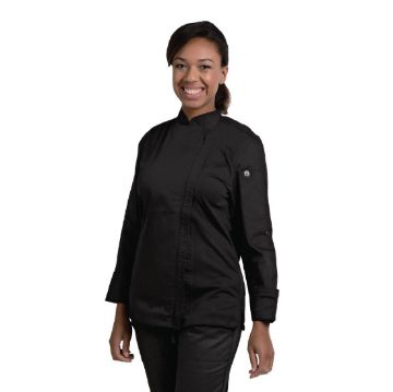 Picture of Chef Works Hartford Womens Chef Jacket Black S
