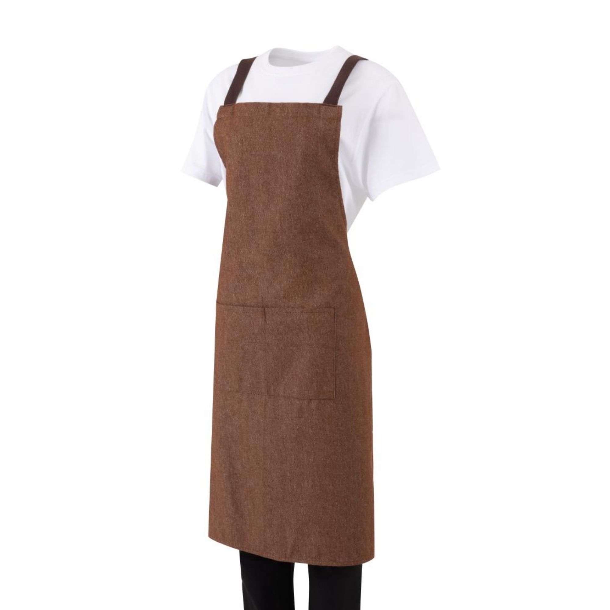 Picture of Southside Denim Cross-Back Bib Apron Tan