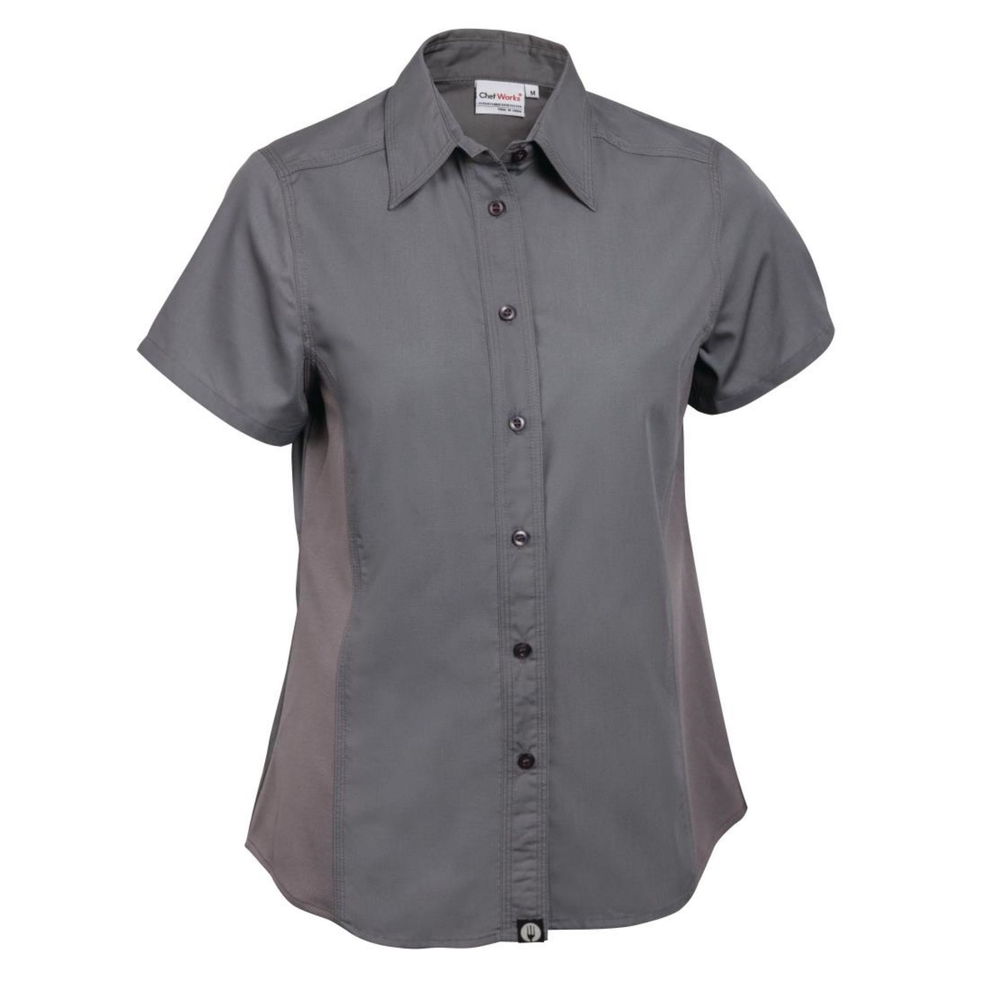 Picture of Chef Works Womens Cool Vent Chefs Shirt Grey XL