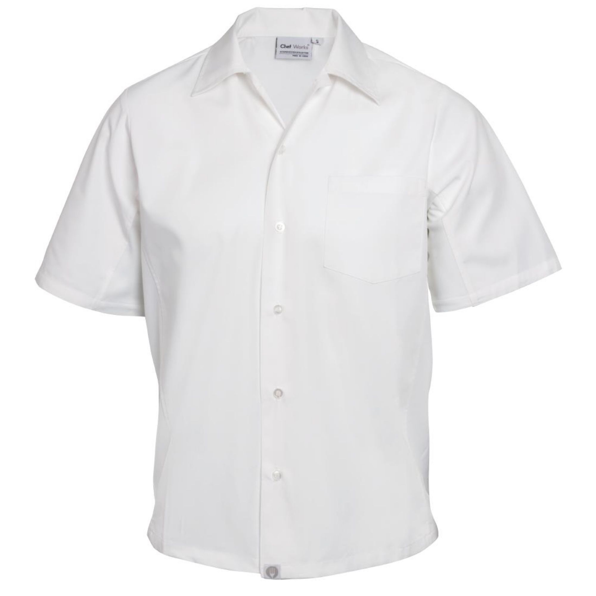 Picture of Chef Works Unisex Cool Vent Chefs Shirt White L