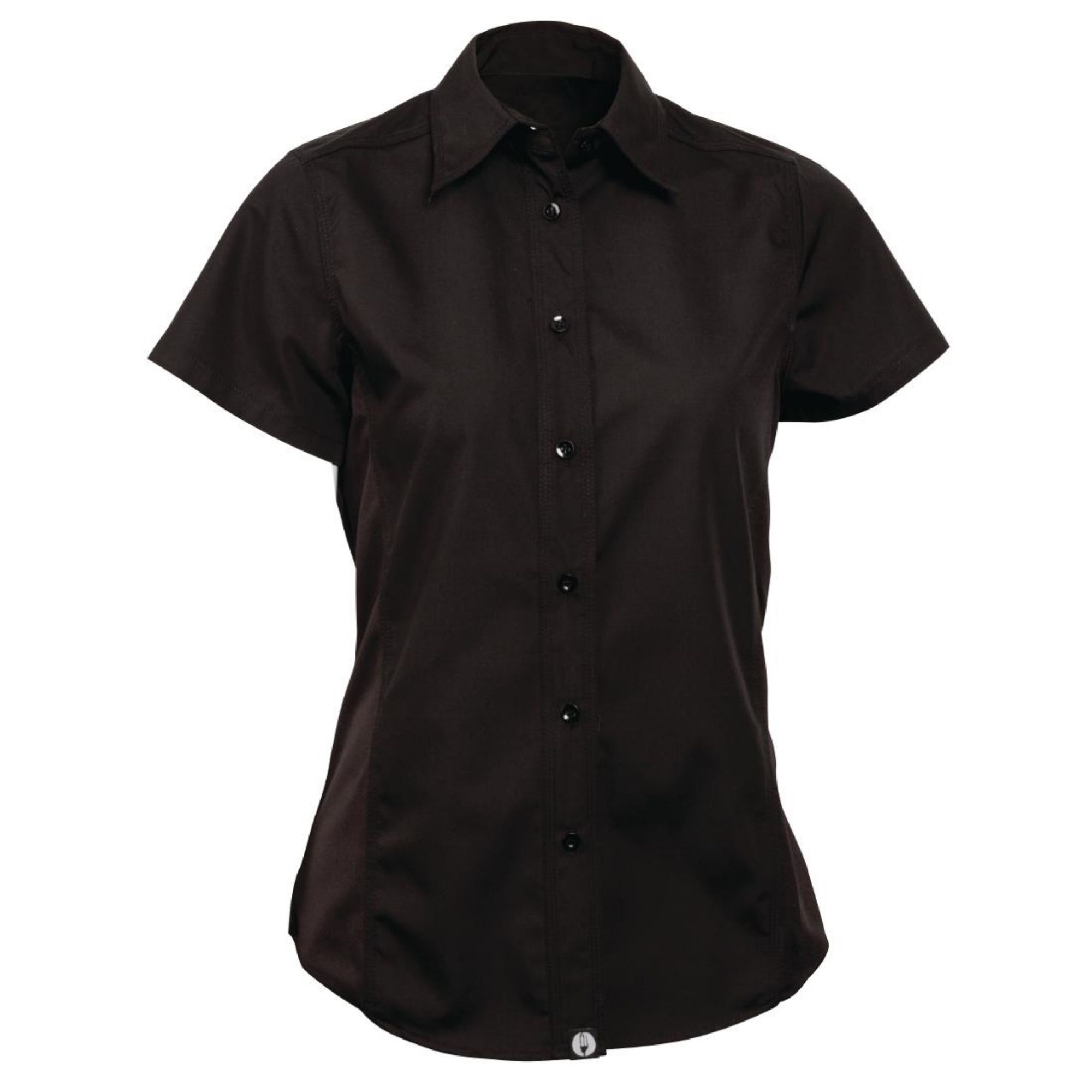 Picture of Chef Works Womens Cool Vent Chefs Shirt Black XS
