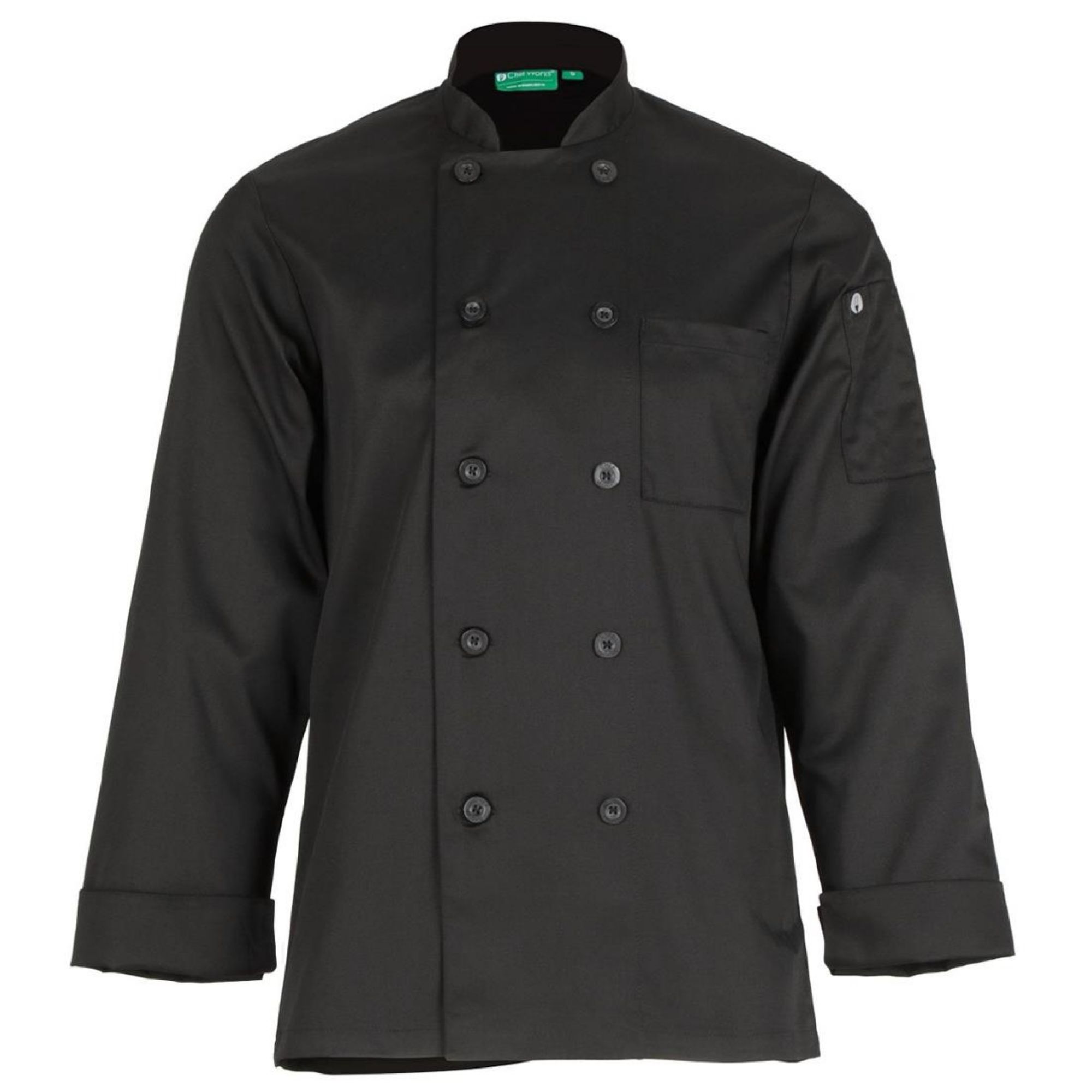 Picture of Chef Works Le Mans Recycled Unisex Chef Jacket Black 2XL