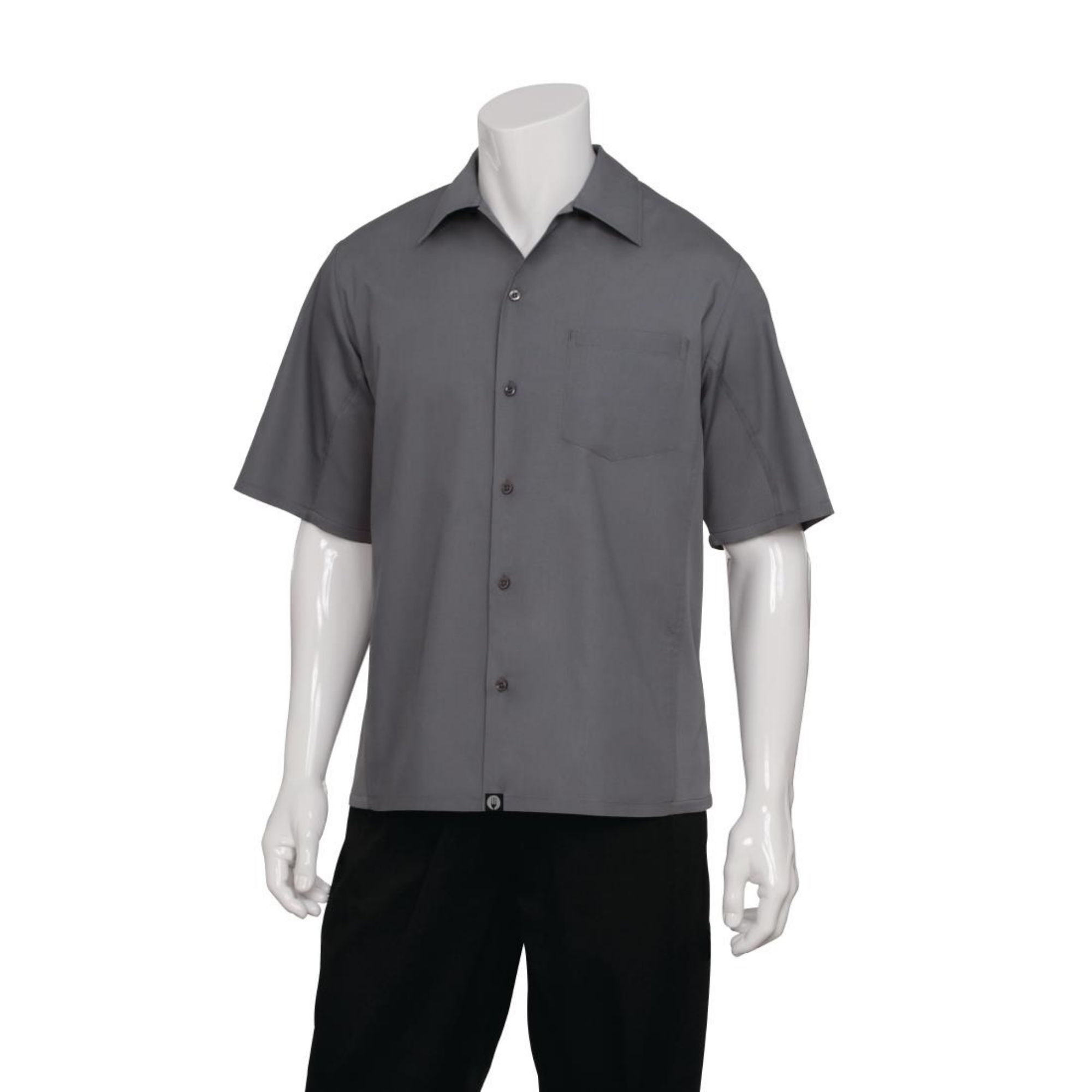 Picture of Chef Works Unisex Cool Vent Chef Shirt Grey 2XL