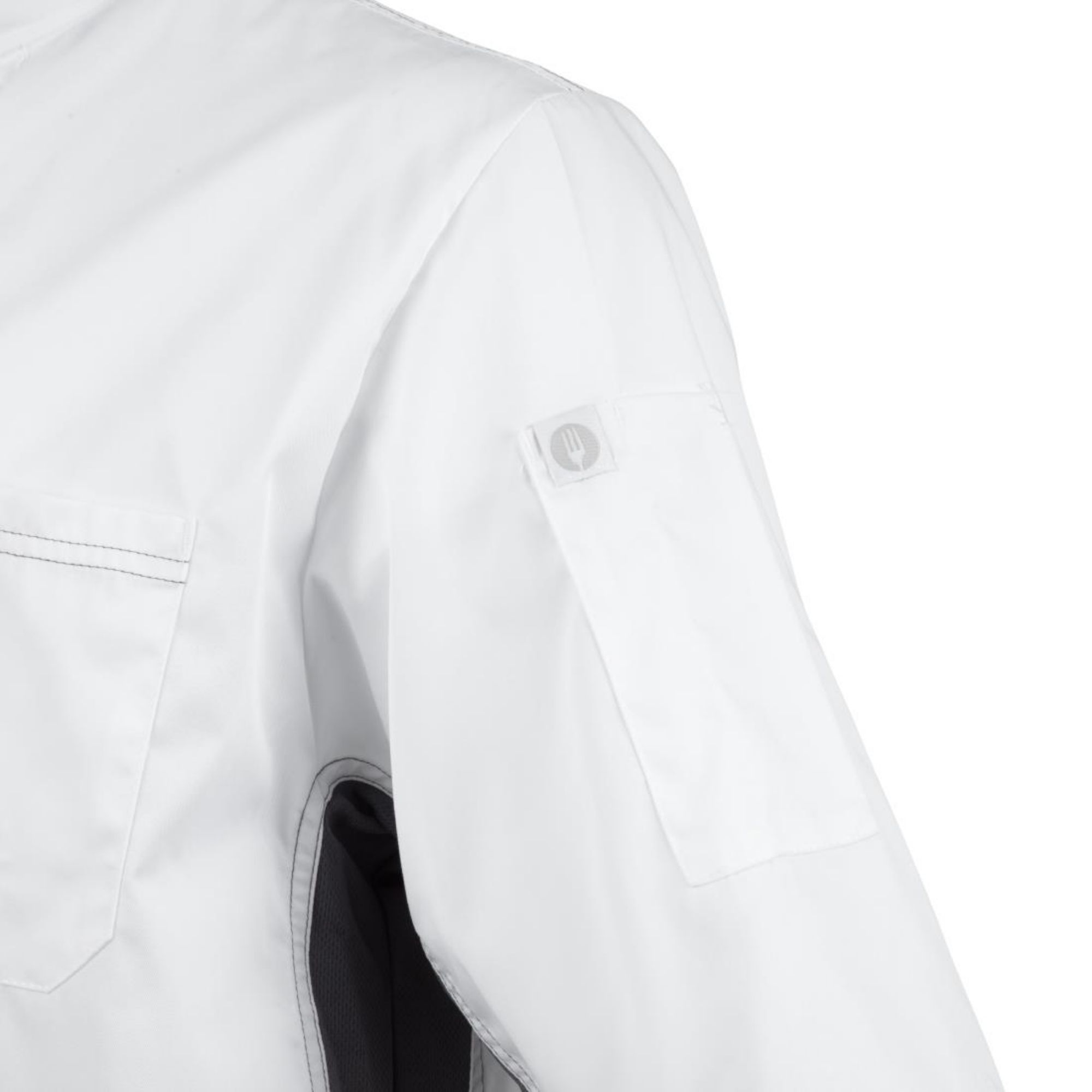Picture of Chef Works Valais Unisex Chef Jacket White with Grey 2XL