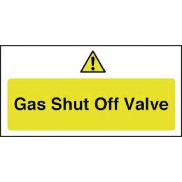 Picture of Gas Shut Off Valve Sign