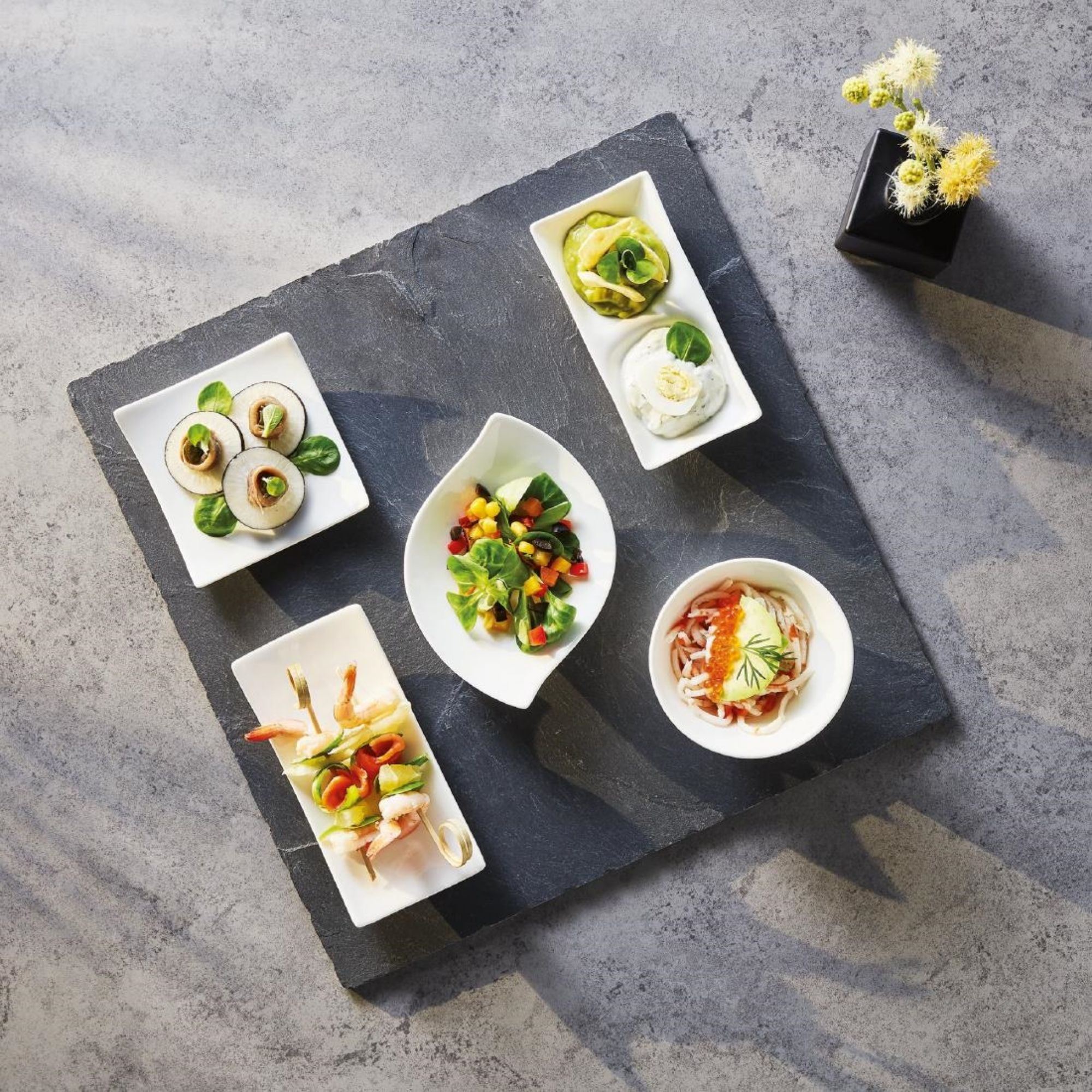 Picture of Arcoroc Appetizer Square Small Bowls White 95mm (24 Pack)