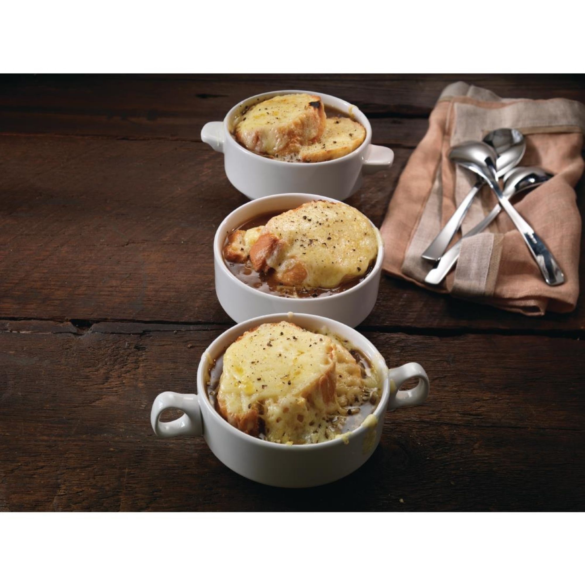 Picture of Steelite Simplicity White Handled Stacking Soup Cups 285ml (36 Pack)