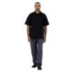 Picture of Whites Vegas Unisex Chef Jackets Short Sleeve Black L (5 Pack)