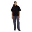 Picture of Whites Vegas Unisex Chef Jackets Short Sleeve Black L (5 Pack)
