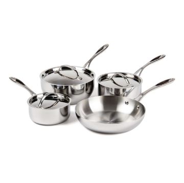 Picture of Vogue Stainless Steel and Aluminium Tri-Wall Pan Set (4 Pack)