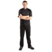 Picture of Whites Vegas Unisex Chef Jackets Short Sleeve Black L (5 Pack)