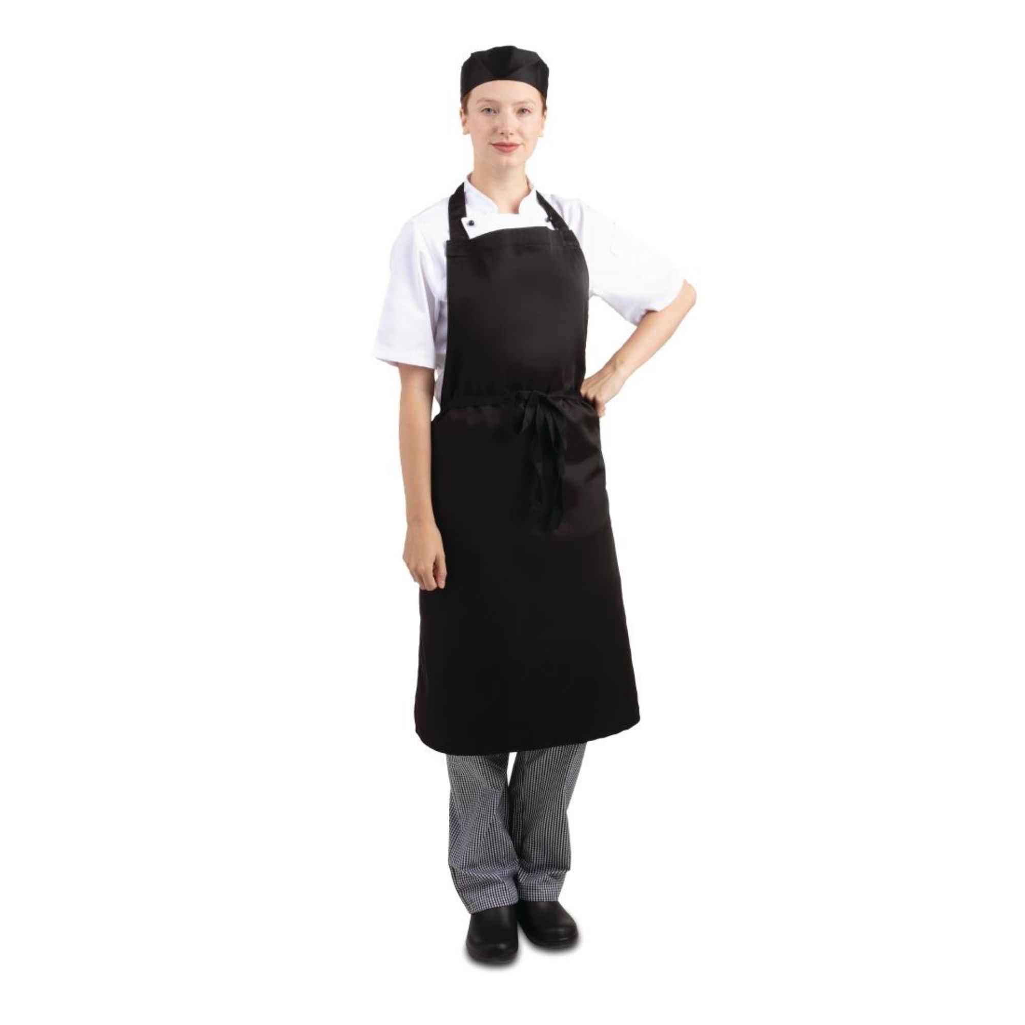Picture of Whites Bib Aprons Black (5 Pack)