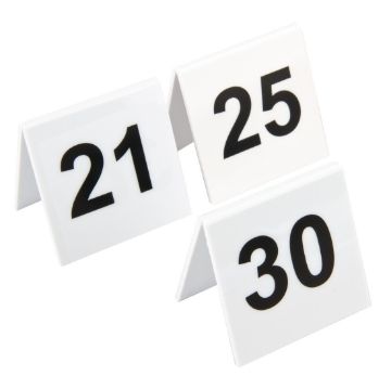 Picture of Plastic Table Numbers 21-30