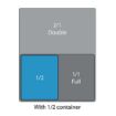 Picture of Matfer Bourgeat Stainless Steel 1/2 Gastronorm Tray 150mm