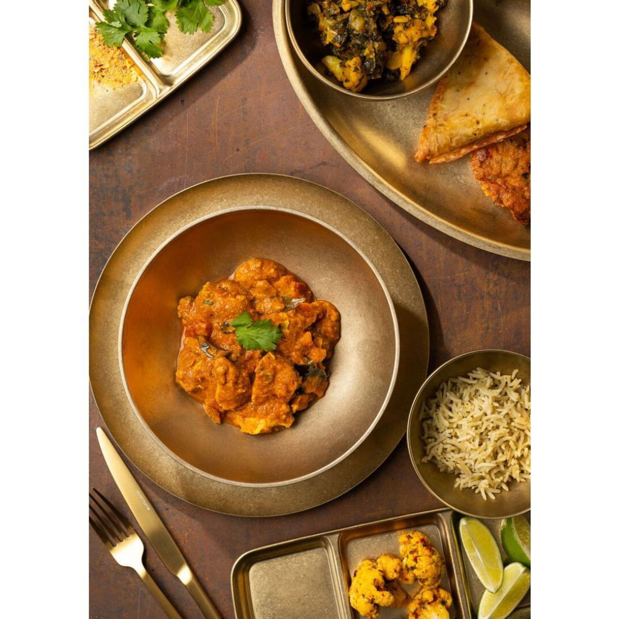 Picture of Utopia Artemis Double Dip Trays Rumbled Gold 155x90mm (12 Pack)