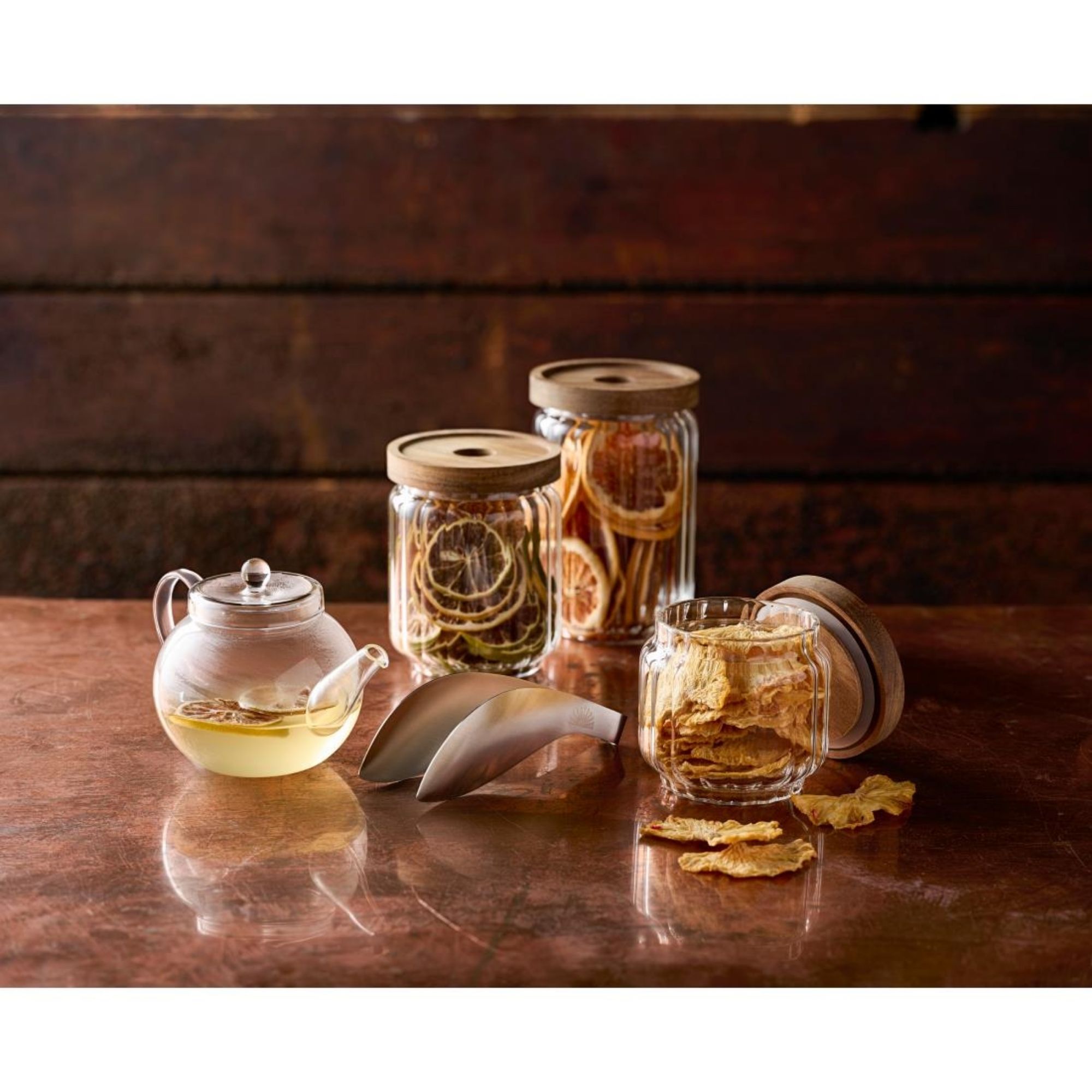 Picture of ARTBAR Condiment Jars and Wooden Lids 390ml (24 Pack)