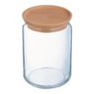 Picture of Luminarc Pure Jars & Wood Lids 1Ltr (6 Pack)