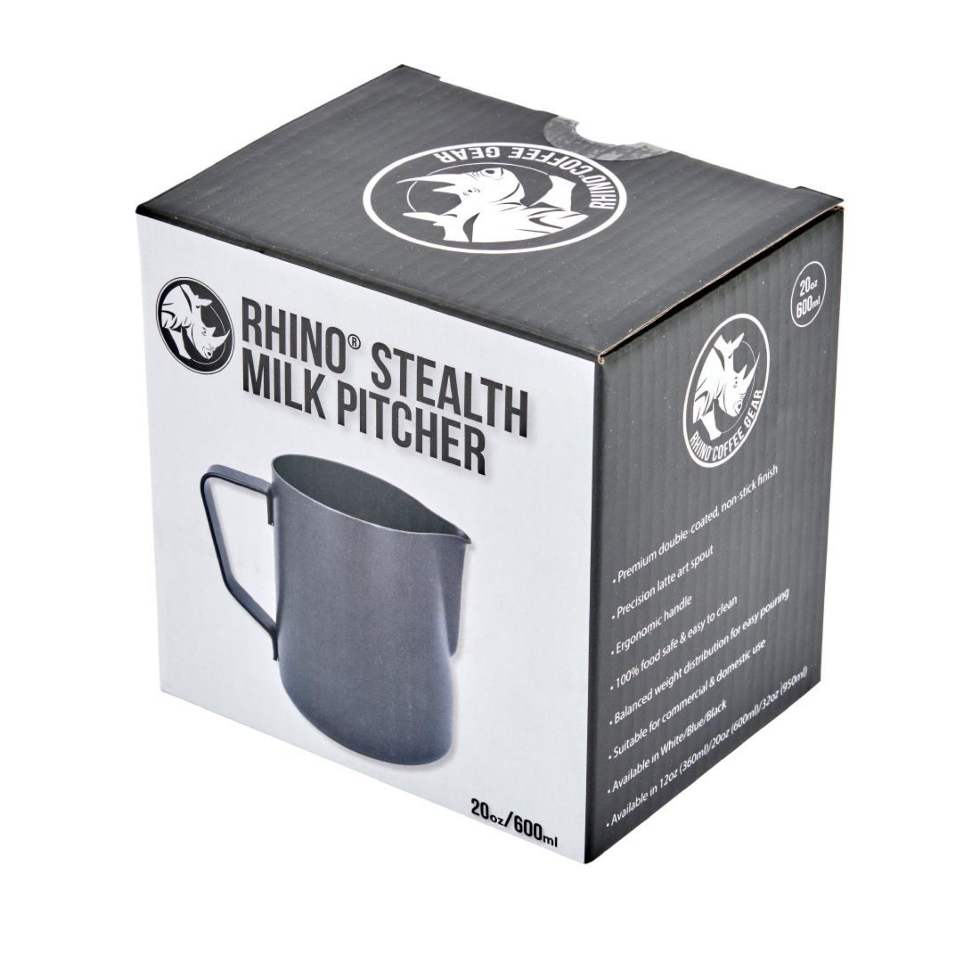 Picture of Rhino Stealth Milk Pitcher Black 600ml