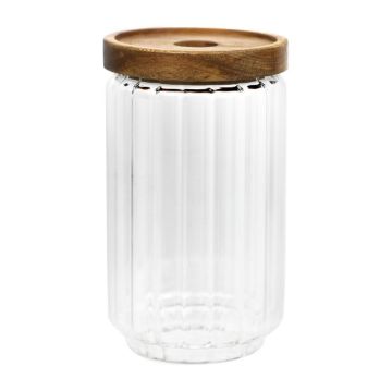 Picture of ARTBAR Condiment Jars and Wooden Lids 650ml (12 Pack)