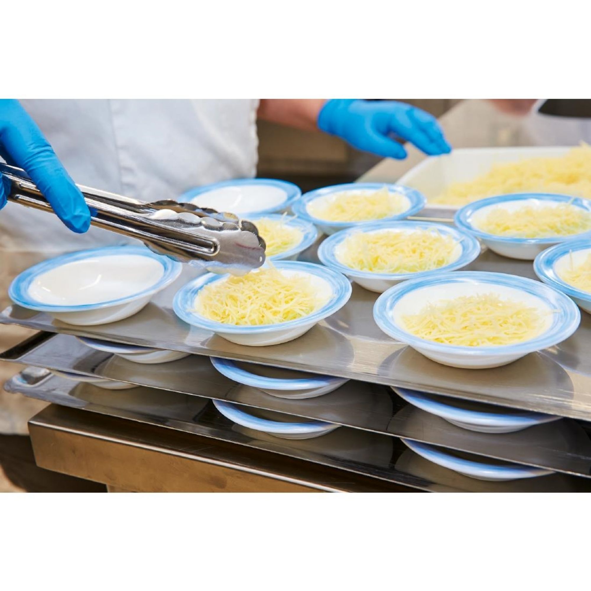 Picture of Arcoroc Brush Rim Bowls Blue 120mm (36 Pack)