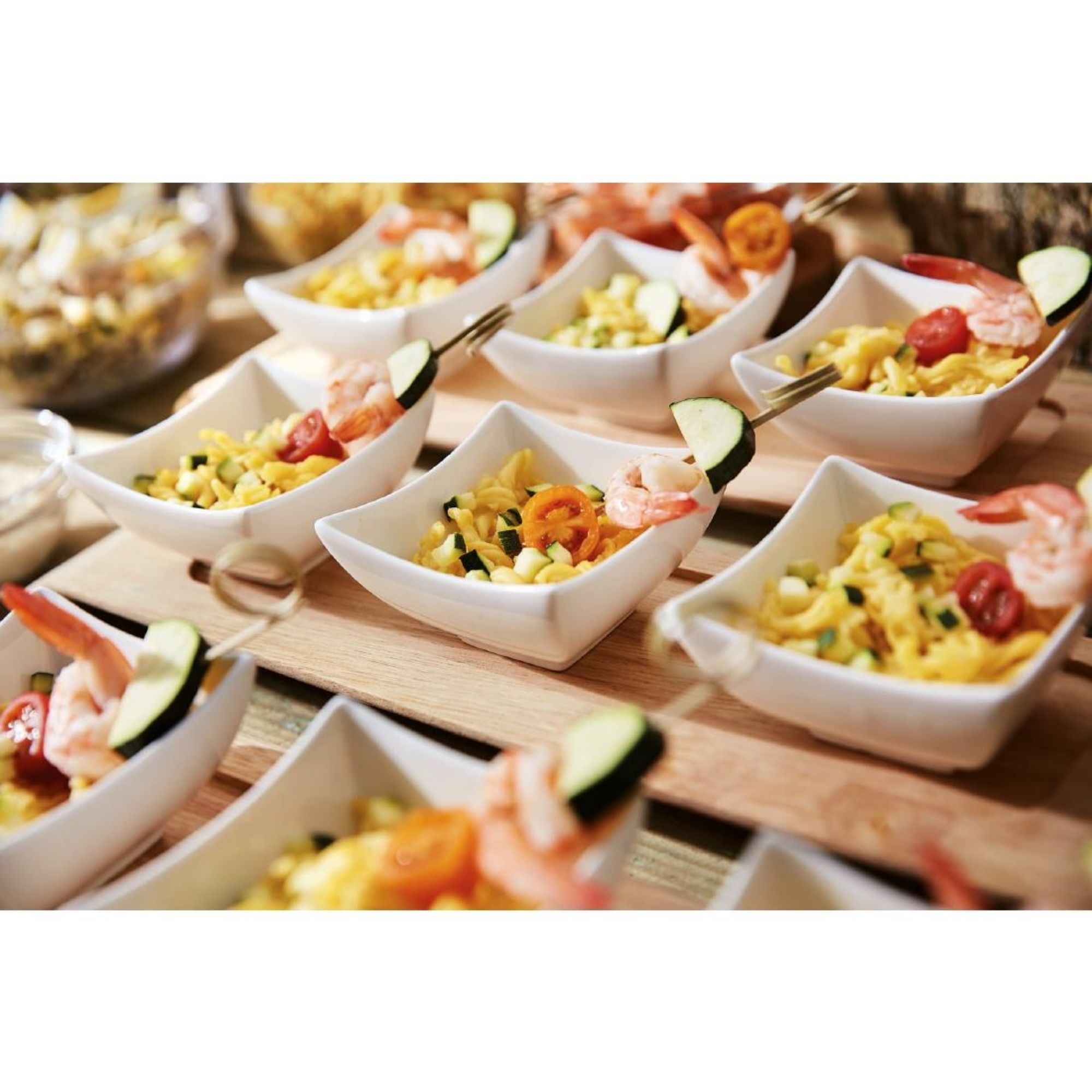 Picture of Arcoroc Appetizer Ludico Deep Square Bowls White 90mm (24 Pack)