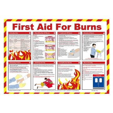 Picture of Mileta First Aid for Burns Poster 590x420mm