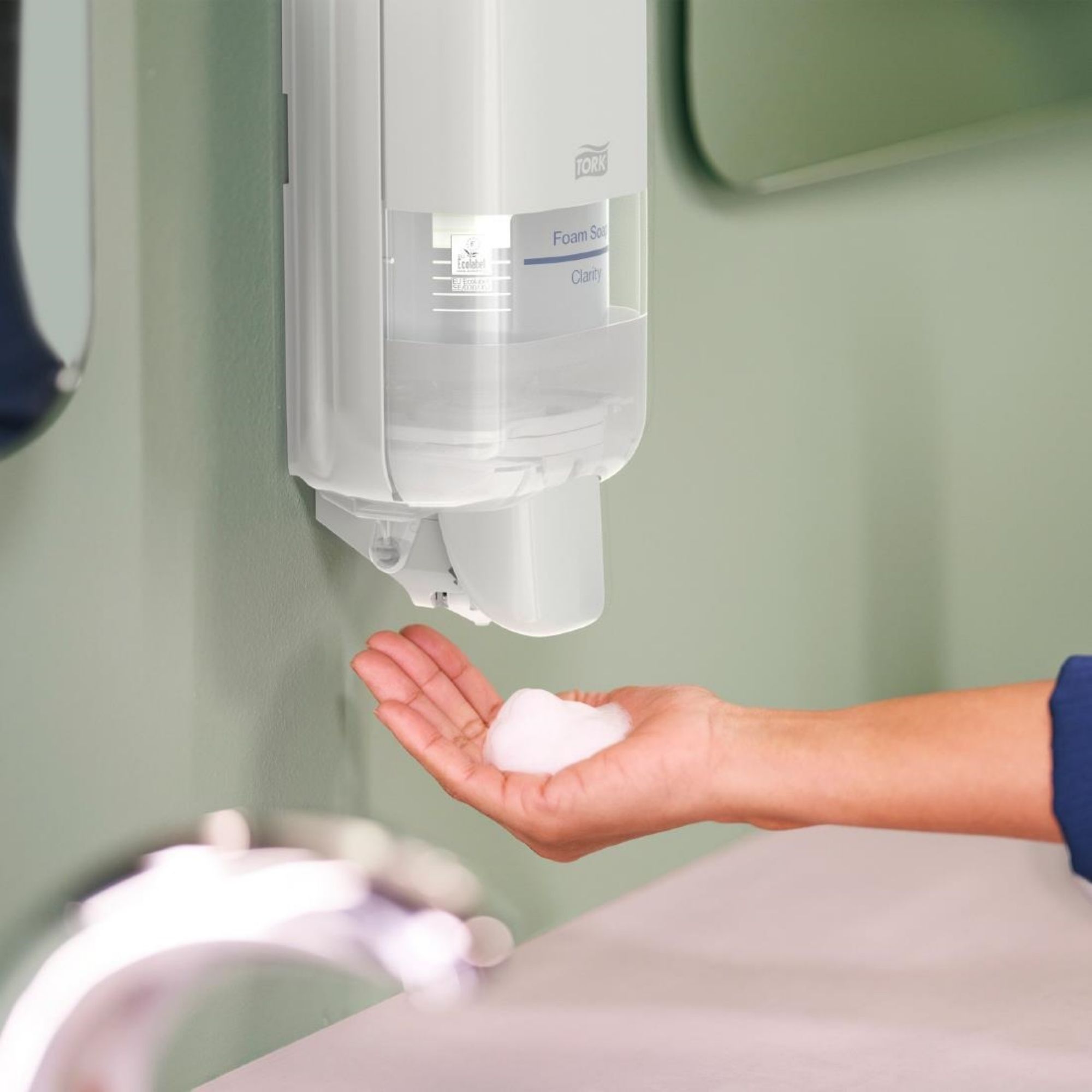 Picture of Tork S4 Soap and Sanitiser Dispenser White