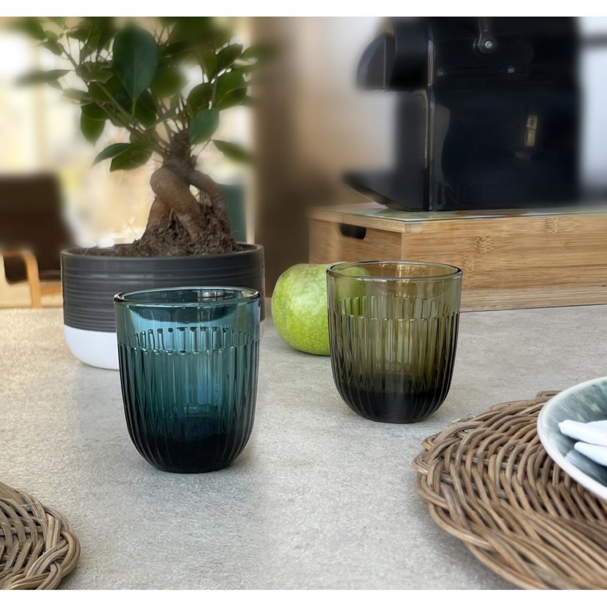 Picture of La Rochere Ouessant Rocks Olive Glasses 290ml/10.25oz (6 Pack)