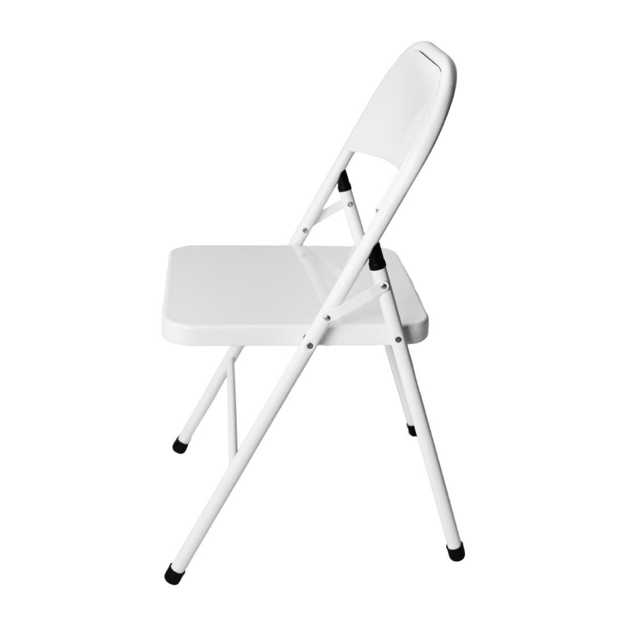 Picture of Bolero Folding Metal Chairs White (4 Pack)